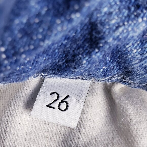 Boyish The Andy Denim Skirt High Rise Midi in Senso size 26 Front Slit Casual - Picture 6 of 13